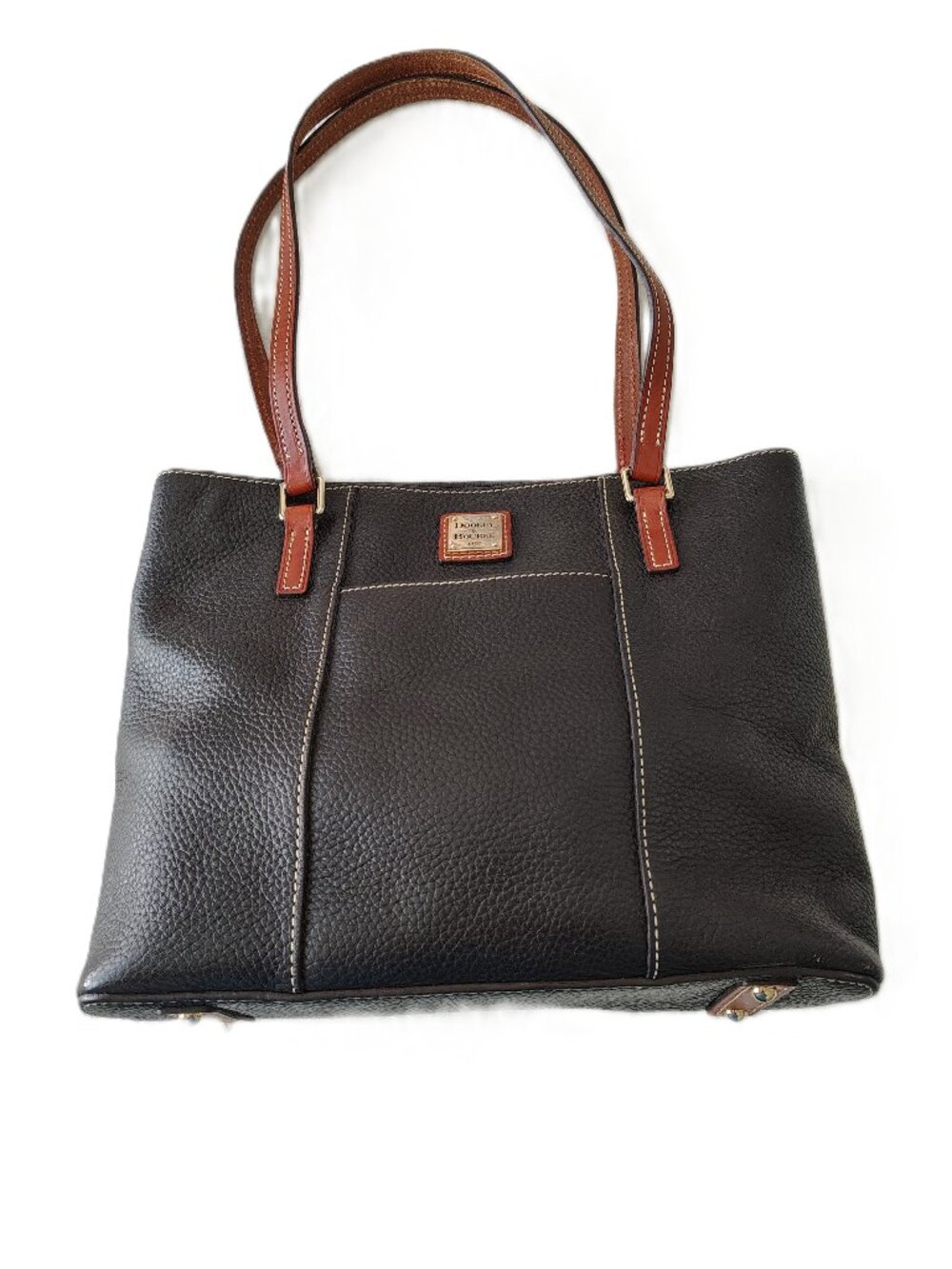 Dooney & Bourke Small Lexington Tote T’Moro Brown Pebble Grain Leather Handbag